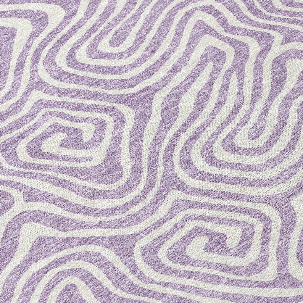 LOOMLAN Rugs Raya Purple Washable Indoor-Outdoor Rug