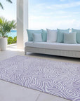 LOOMLAN Rugs Raya Purple Washable Indoor-Outdoor Rug