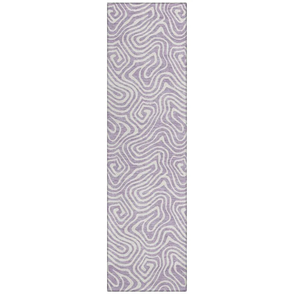 LOOMLAN Rugs Raya Purple Washable Indoor-Outdoor Rug