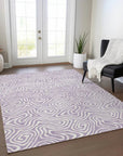 LOOMLAN Rugs Raya Purple Washable Indoor-Outdoor Rug