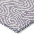 LOOMLAN Rugs Raya Purple Washable Indoor-Outdoor Rug