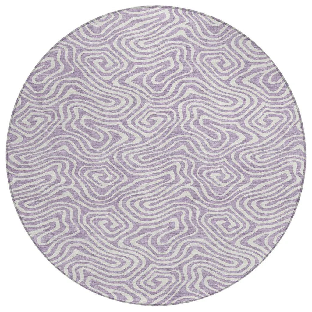 LOOMLAN Rugs Raya Purple Washable Indoor-Outdoor Rug