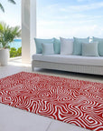 LOOMLAN Rugs Raya Red Washable Indoor-Outdoor Rug