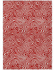 LOOMLAN Rugs Raya Red Washable Indoor-Outdoor Rug
