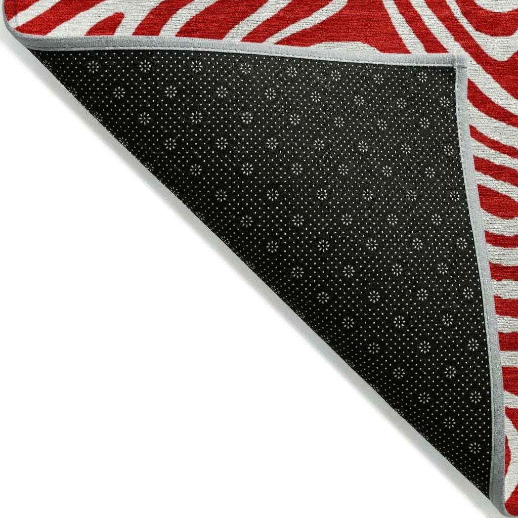 LOOMLAN Rugs Raya Red Washable Indoor-Outdoor Rug
