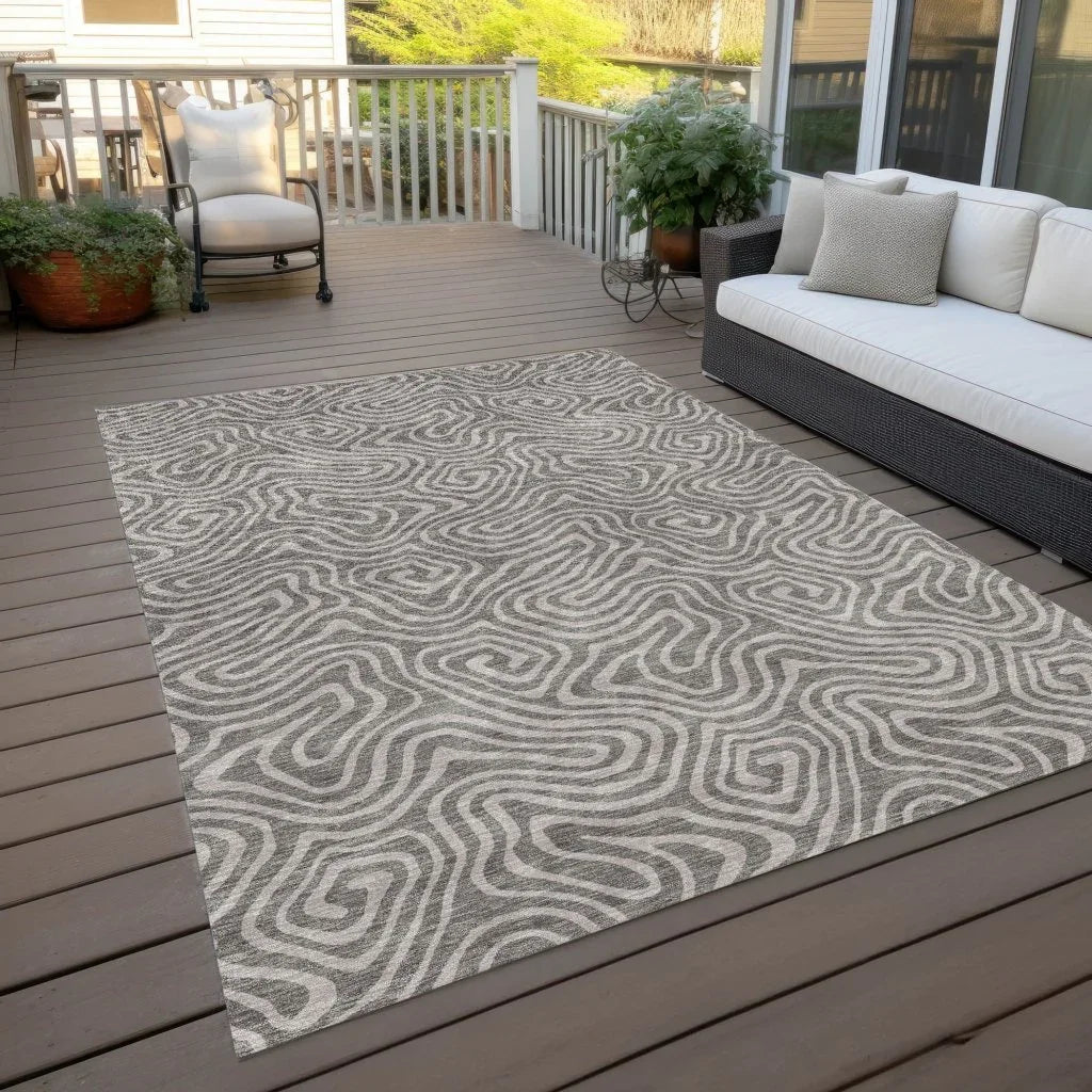 LOOMLAN Rugs Raya Taupe Washable Indoor-Outdoor Rug