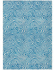 LOOMLAN Rugs Raya Teal Washable Indoor-Outdoor Rug