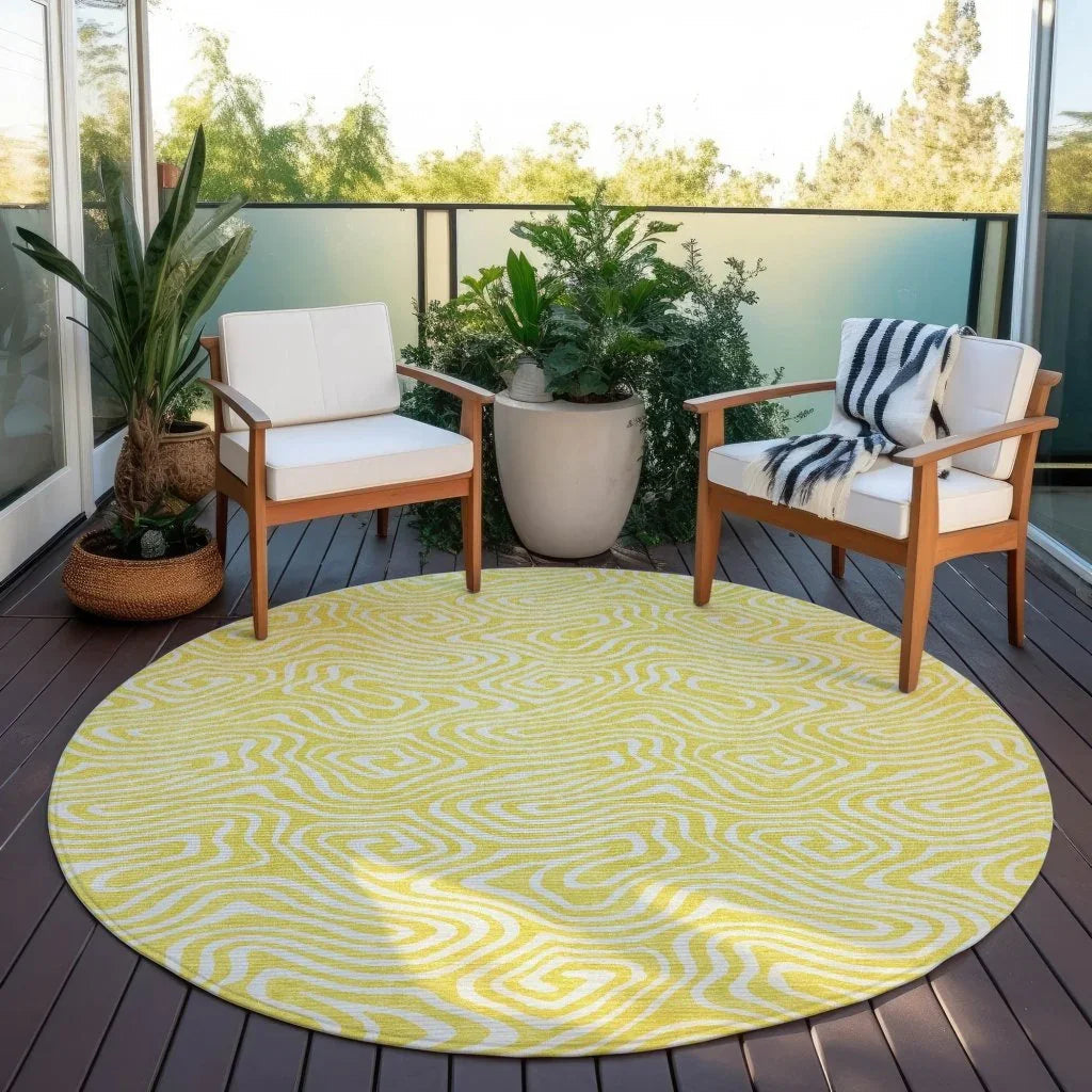 LOOMLAN Rugs Raya Yellow Washable Indoor-Outdoor Rug