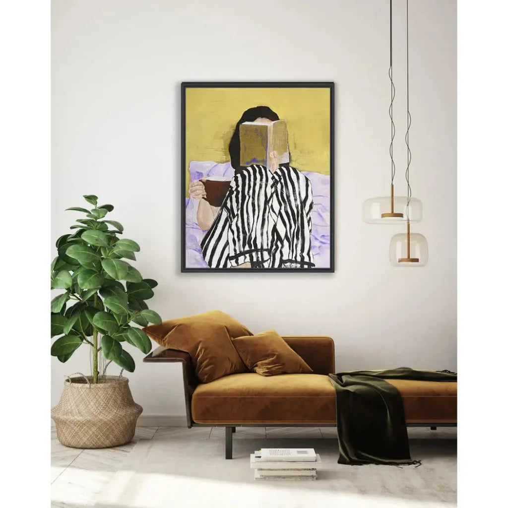 LOOMLAN Reading Artwork d Canvas With Floating