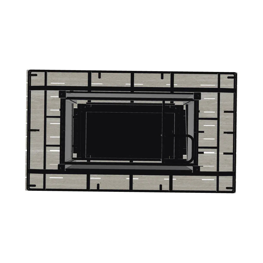 Rectangular Top Chat Height Fire Table - LOOMLAN - Telescope - Outdoor Fire Tables