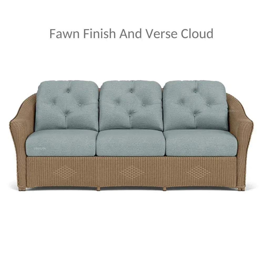 Lloyd Flanders Reflections 3-Seater Sofa All Weather Wicker Sunbrella Cushions