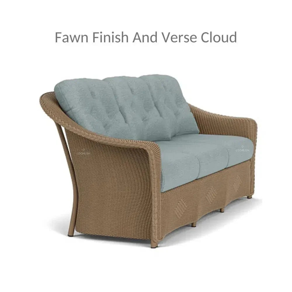 Lloyd Flanders Reflections 3-Seater Sofa All Weather Wicker Sunbrella Cushions