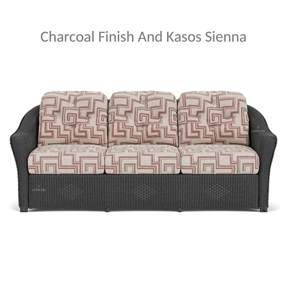 Lloyd Flanders Reflections 3-Seater Sofa All Weather Wicker Sunbrella Cushions