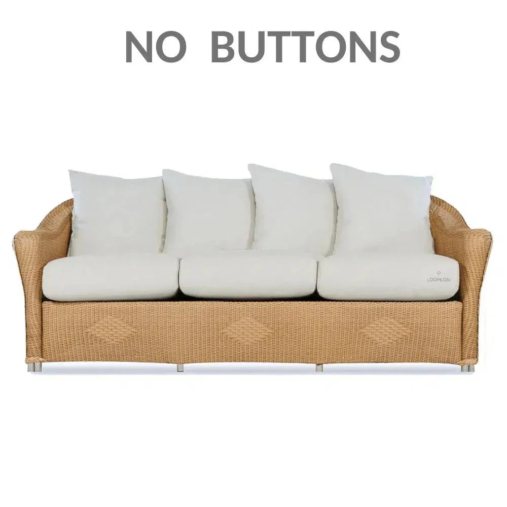 Lloyd Flanders Reflections 3-Seater Sofa All Weather Wicker Sunbrella Cushions