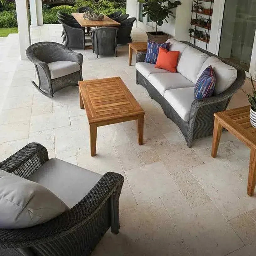 Lloyd Flanders Reflections 3-Seater Sofa All Weather Wicker Sunbrella Cushions