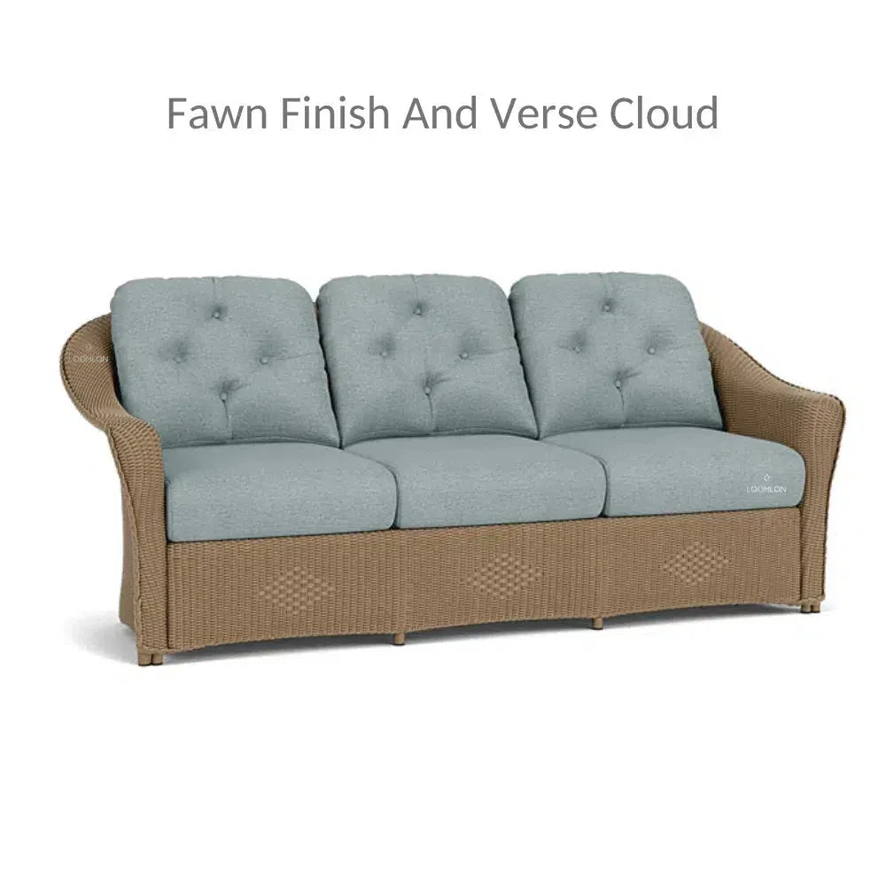 Lloyd Flanders Reflections 3-Seater Sofa All Weather Wicker Sunbrella Cushions