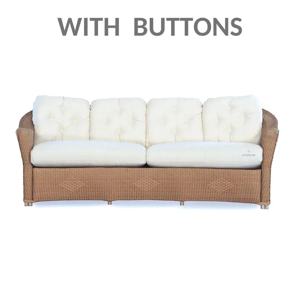 Reflections Crescent Sofa All Weather Wicker Sunbrella - LOOMLAN - Lloyd Flanders - Outdoor Sofas &amp; Loveseats