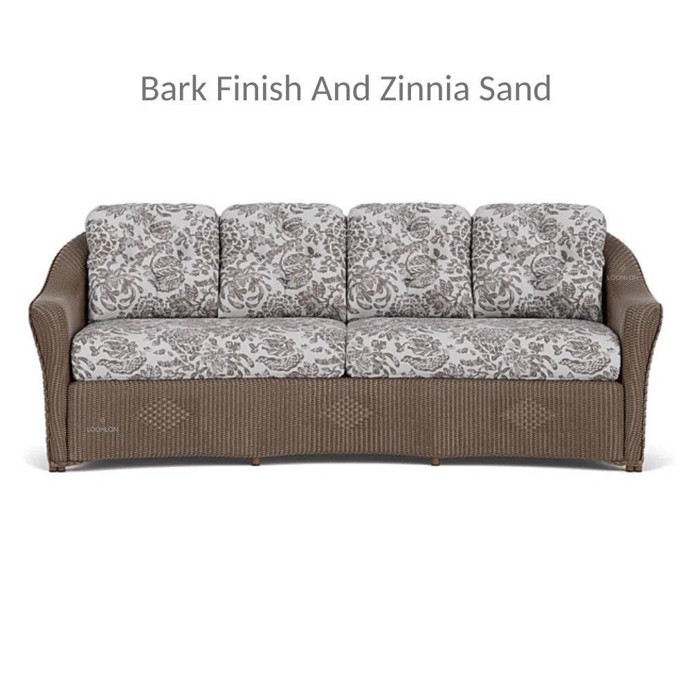Reflections Crescent Sofa All Weather Wicker Sunbrella - LOOMLAN - Lloyd Flanders - Outdoor Sofas &amp; Loveseats