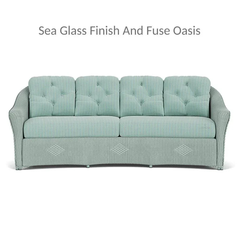 Reflections Crescent Sofa All Weather Wicker Sunbrella - LOOMLAN - Lloyd Flanders - Outdoor Sofas &amp; Loveseats
