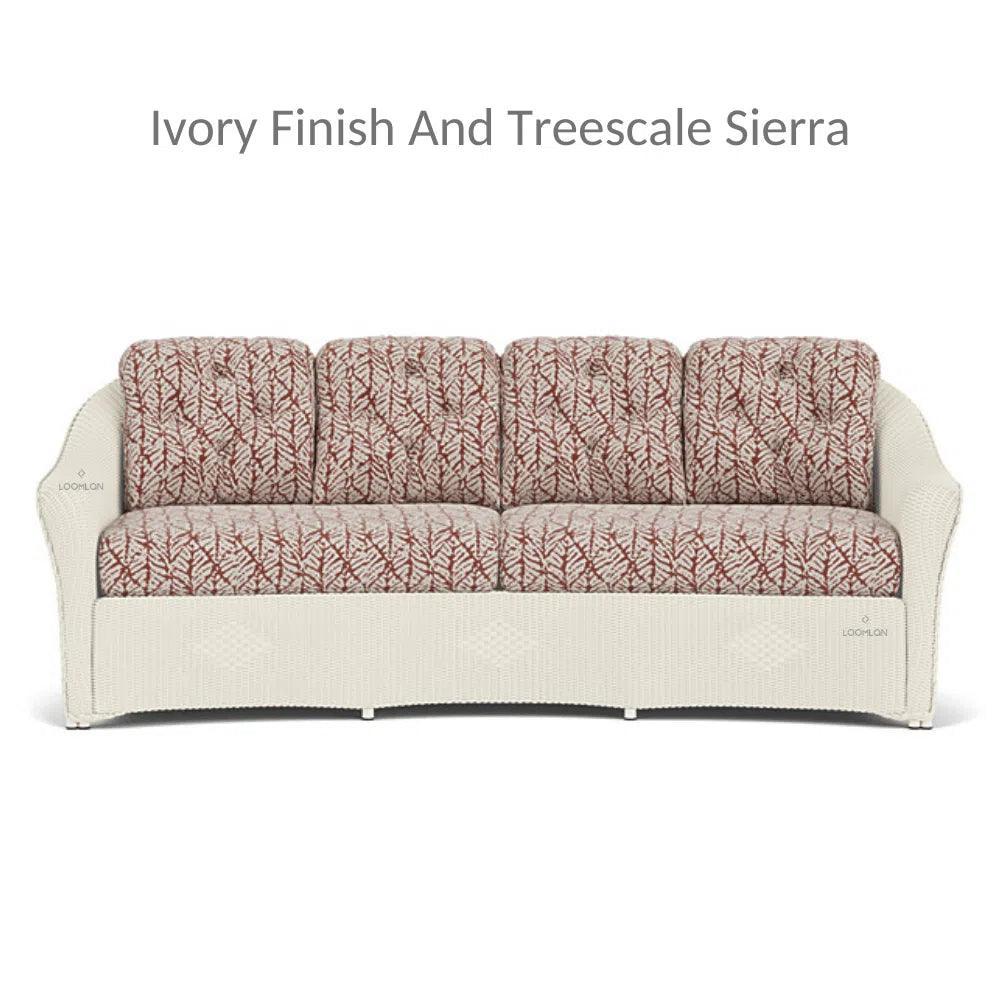 Reflections Crescent Sofa All Weather Wicker Sunbrella - LOOMLAN - Lloyd Flanders - Outdoor Sofas &amp; Loveseats