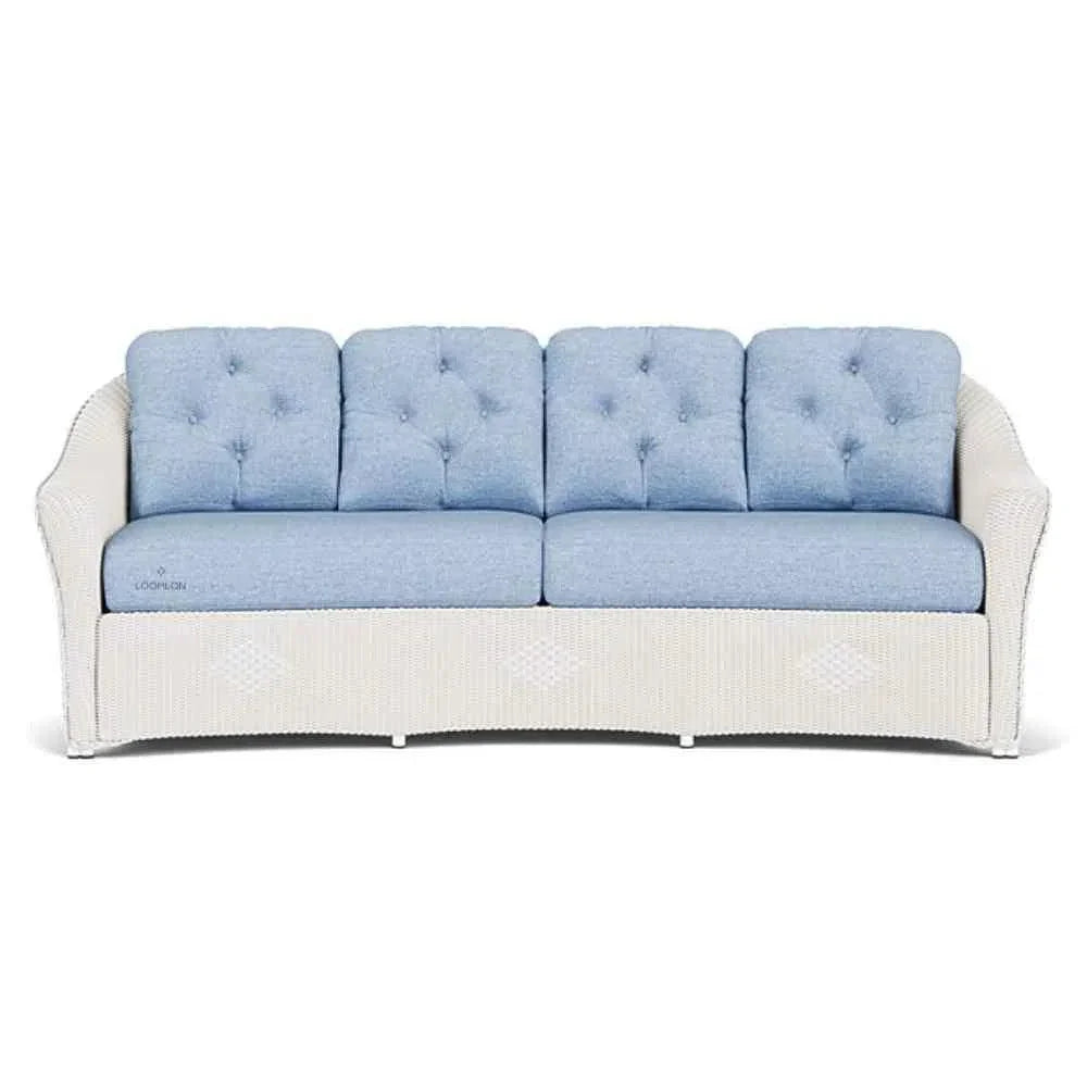 Reflections Crescent Sofa All Weather Wicker Sunbrella - LOOMLAN - Lloyd Flanders - Outdoor Sofas &amp; Loveseats