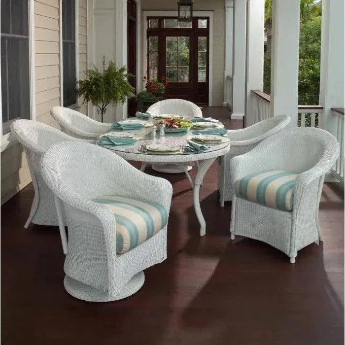 Reflections Patio Dining Table Set Armchairs Set for 6 - LOOMLAN - Lloyd Flanders - Outdoor Dining Sets
