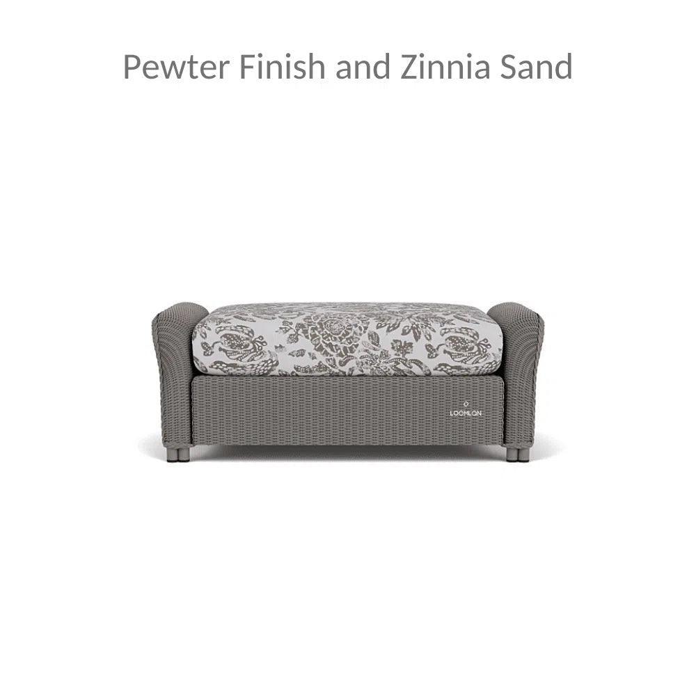 Lloyd Flanders Reflections Wicker 42" Large Ottoman Sunbrella Cushion