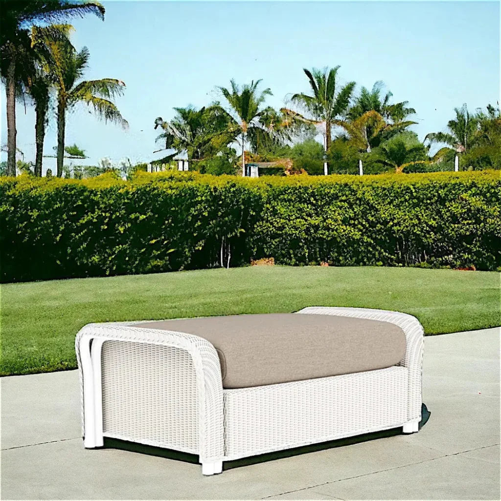 Lloyd Flanders Reflections Wicker 42" Large Ottoman Sunbrella Cushion