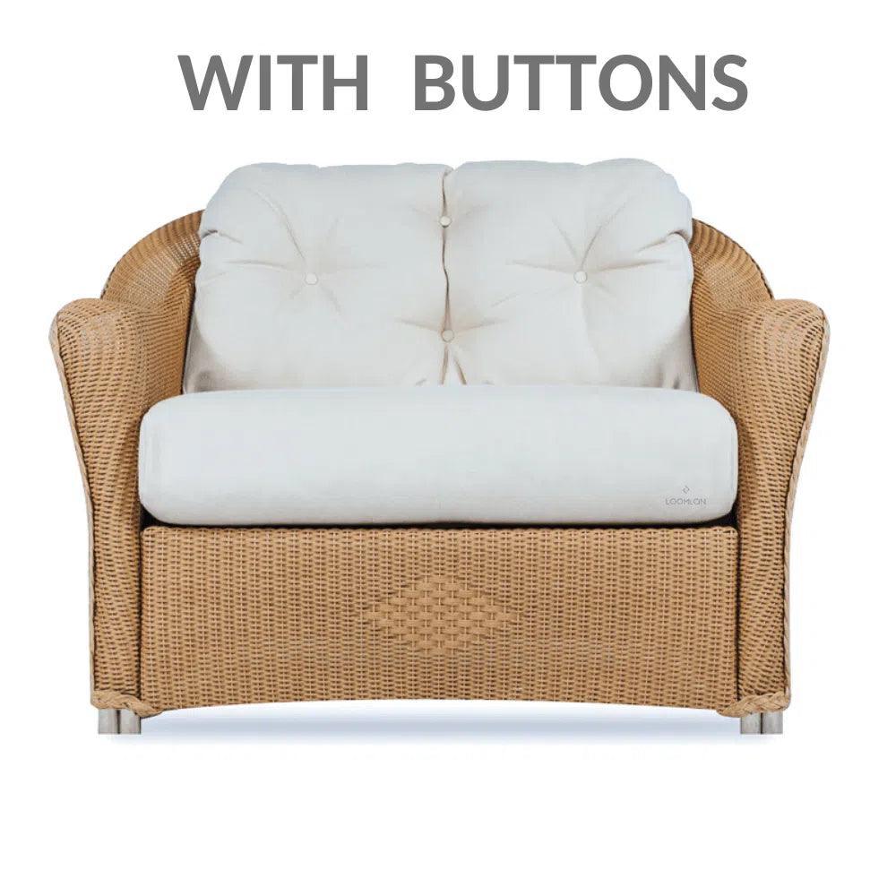 Lloyd Flanders Reflections Wicker Chair &amp; A Half Sunbrella Cushions