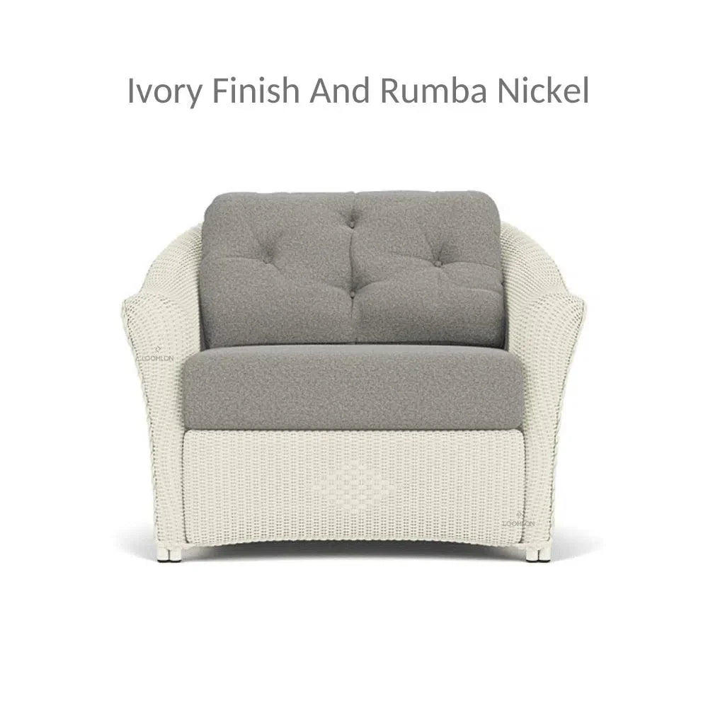 Lloyd Flanders Reflections Wicker Chair &amp; A Half Sunbrella Cushions