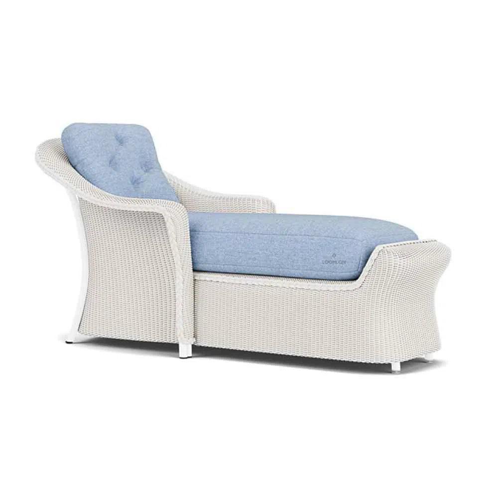 Lloyd Flanders Reflections Wicker Day Chaise Lounge Sunbrella Cushions