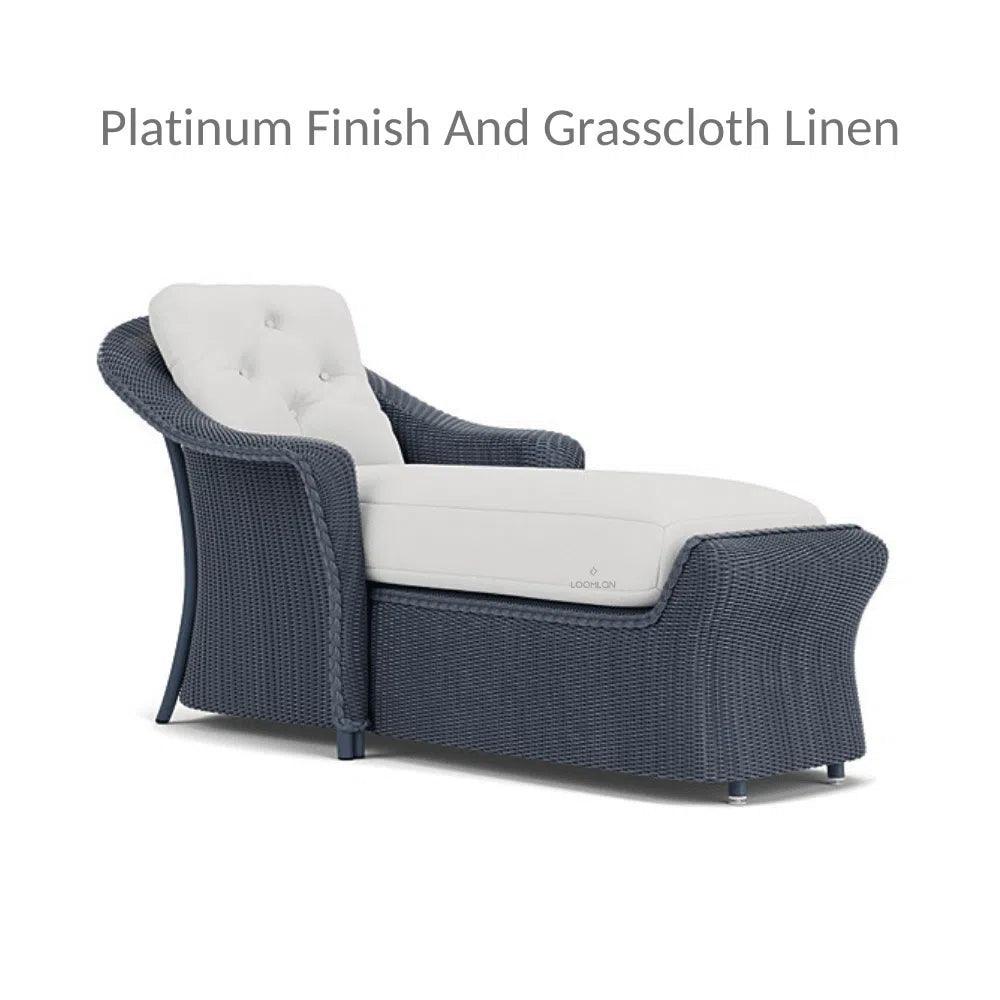 Lloyd Flanders Reflections Wicker Day Chaise Lounge Sunbrella Cushions