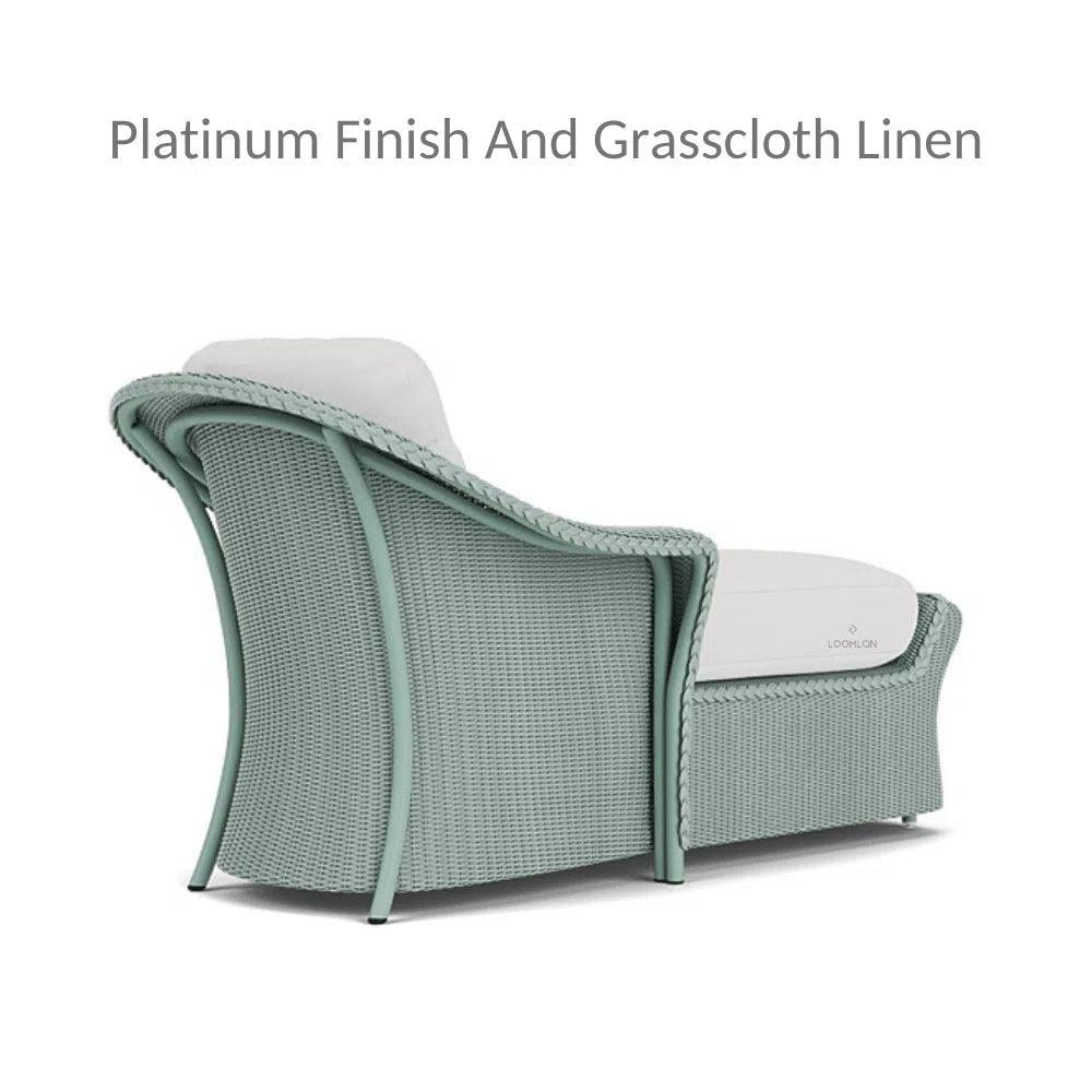 Lloyd Flanders Reflections Wicker Day Chaise Lounge Sunbrella Cushions