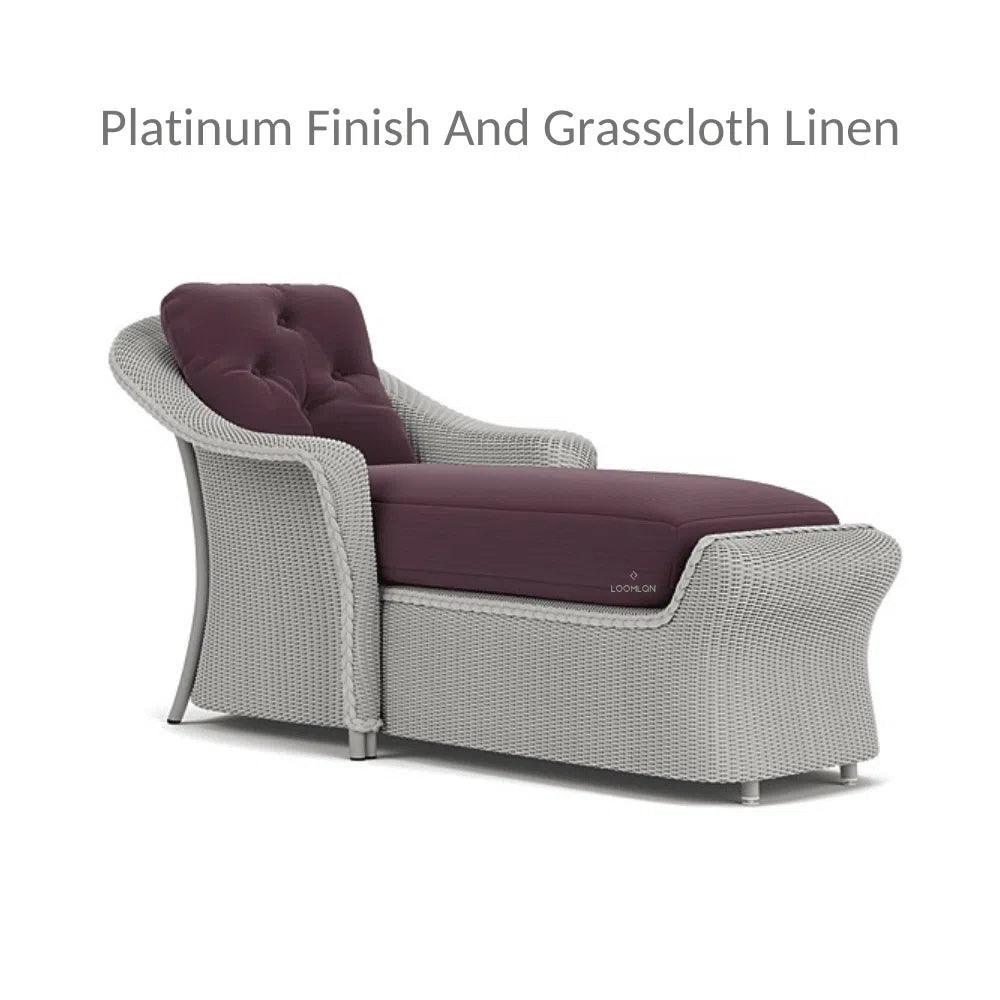 Lloyd Flanders Reflections Wicker Day Chaise Lounge Sunbrella Cushions