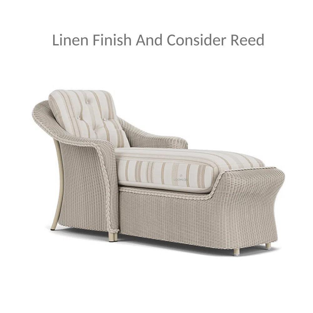 Lloyd Flanders Reflections Wicker Day Chaise Lounge Sunbrella Cushions