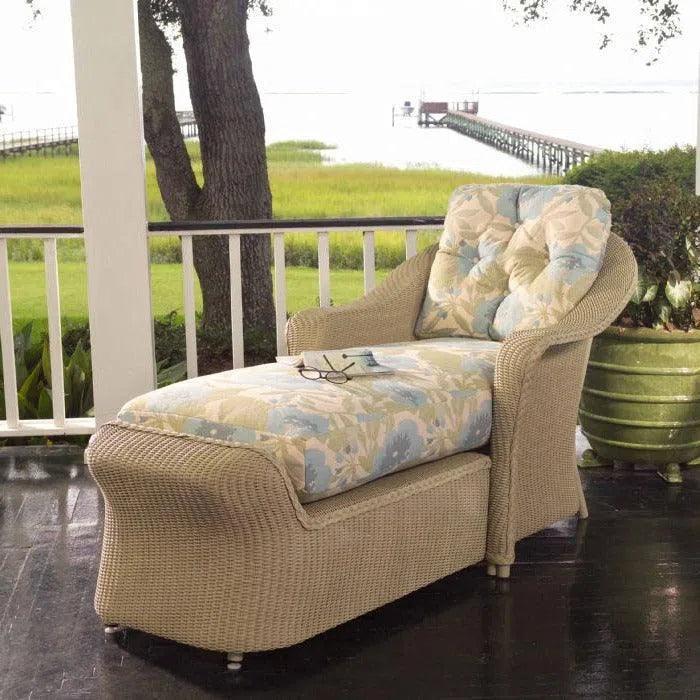 Lloyd Flanders Reflections Wicker Day Chaise Lounge Sunbrella Cushions