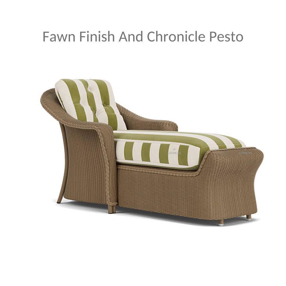 Lloyd Flanders Reflections Wicker Day Chaise Lounge Sunbrella Cushions