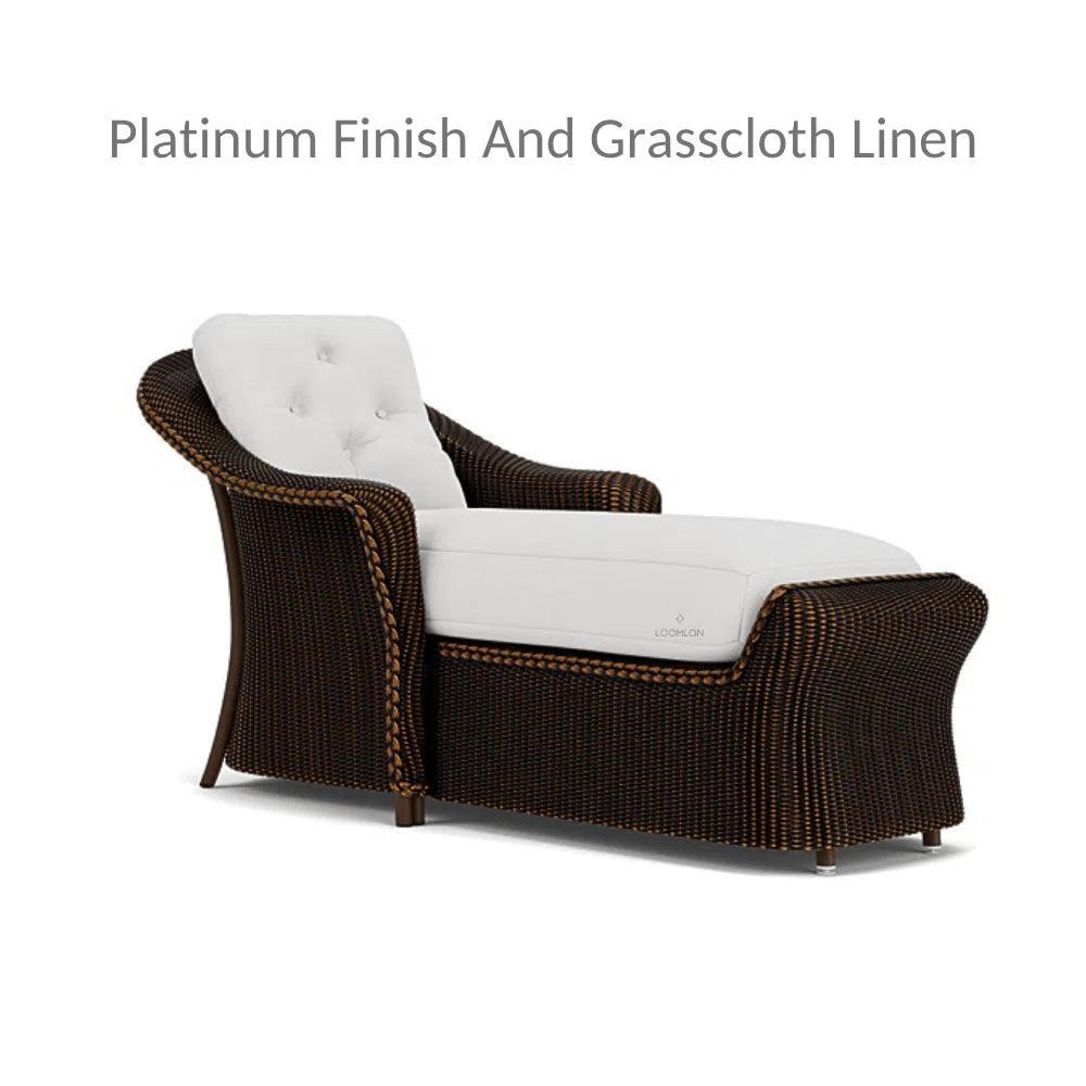 Lloyd Flanders Reflections Wicker Day Chaise Lounge Sunbrella Cushions