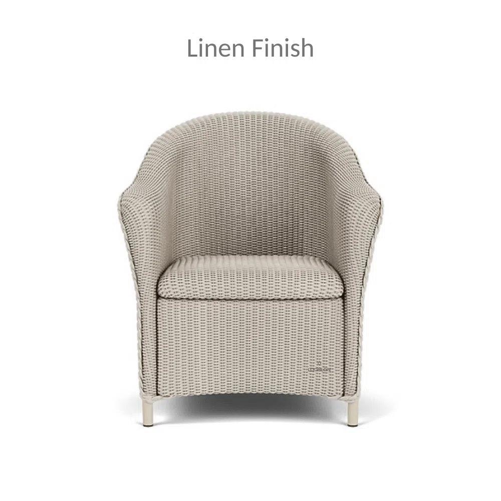 Reflections Wicker Dining Armchair Padded Seat - LOOMLAN - Lloyd Flanders - Outdoor Dining Chairs