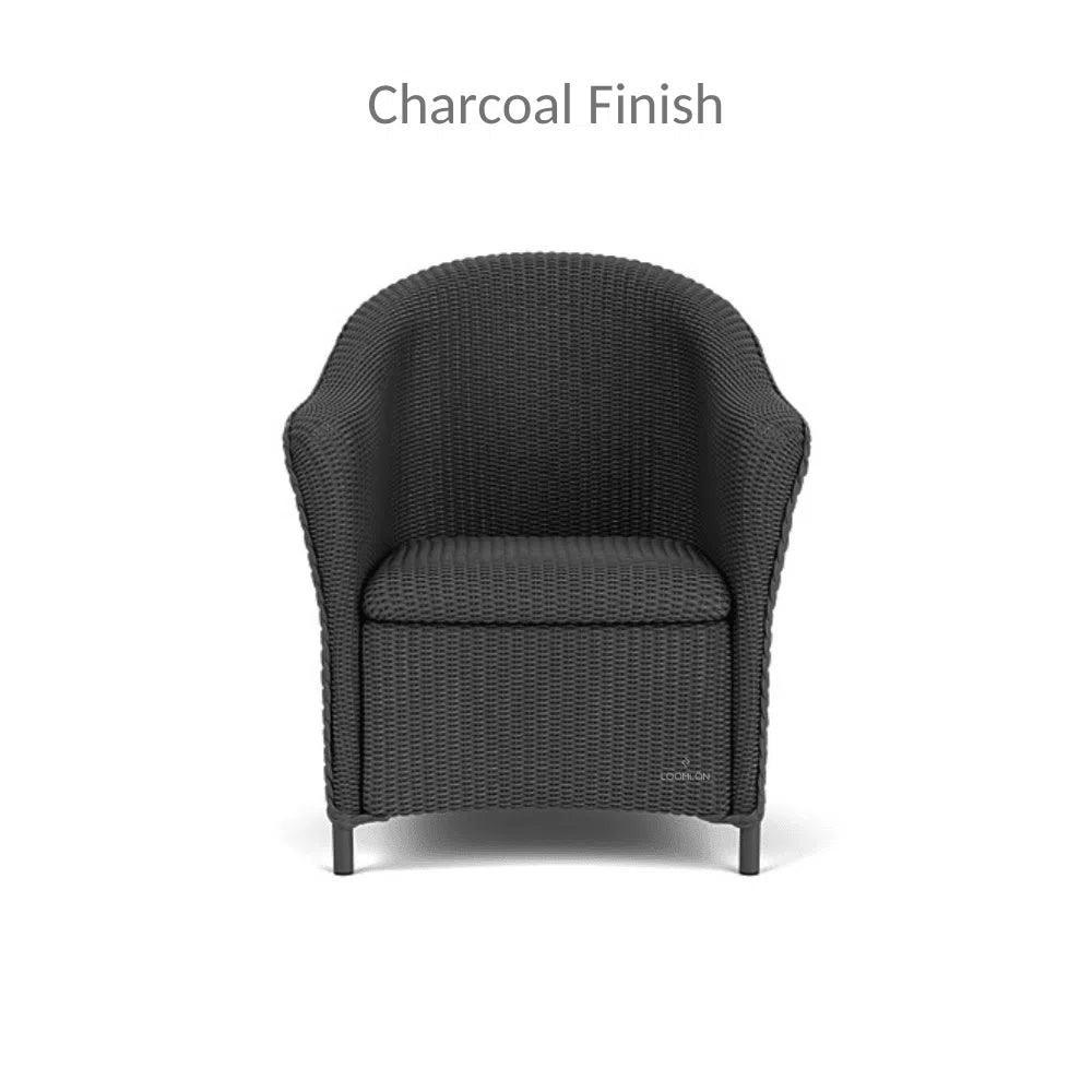 Reflections Wicker Dining Armchair Padded Seat - LOOMLAN - Lloyd Flanders - Outdoor Dining Chairs