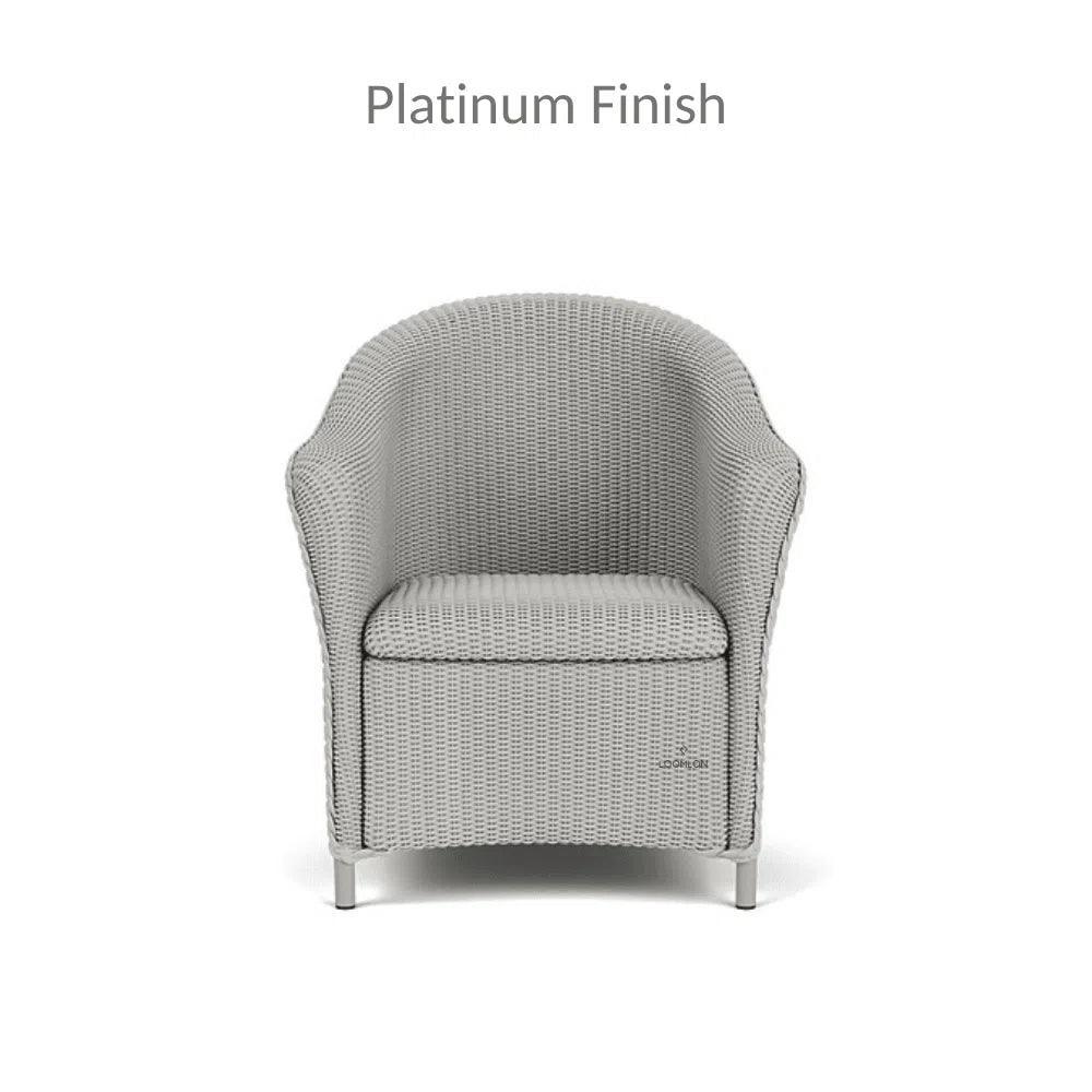 Reflections Wicker Dining Armchair Padded Seat - LOOMLAN - Lloyd Flanders - Outdoor Dining Chairs