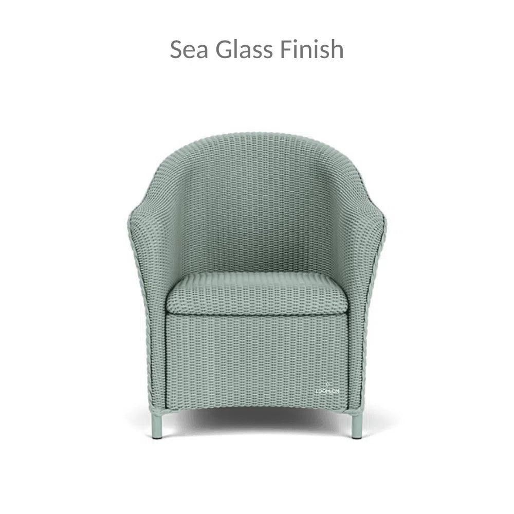 Reflections Wicker Dining Armchair Padded Seat - LOOMLAN - Lloyd Flanders - Outdoor Dining Chairs