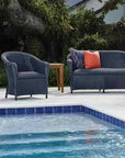 Reflections Wicker Dining Armchair Padded Seat - LOOMLAN - Lloyd Flanders - Outdoor Dining Chairs