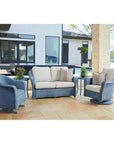 Reflections Wicker Dining Armchair Padded Seat - LOOMLAN - Lloyd Flanders - Outdoor Dining Chairs
