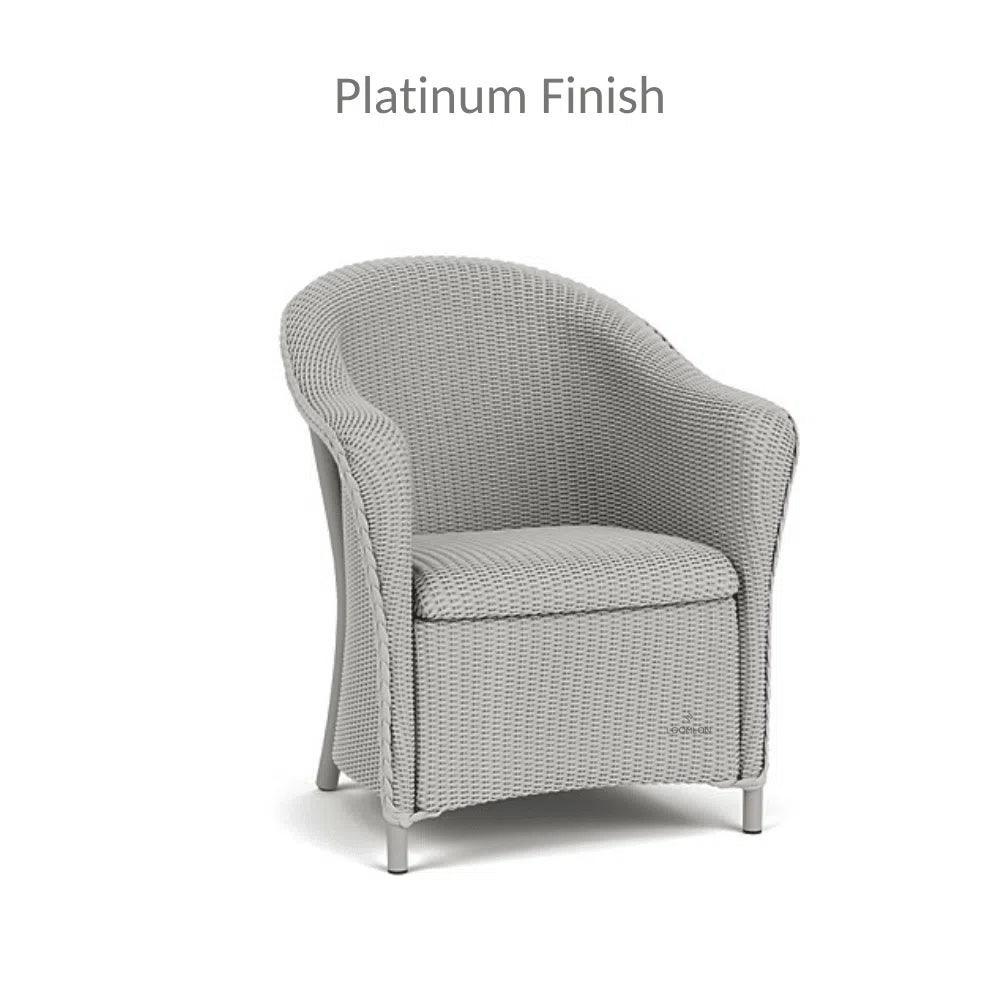 Reflections Wicker Dining Armchair Padded Seat - LOOMLAN - Lloyd Flanders - Outdoor Dining Chairs