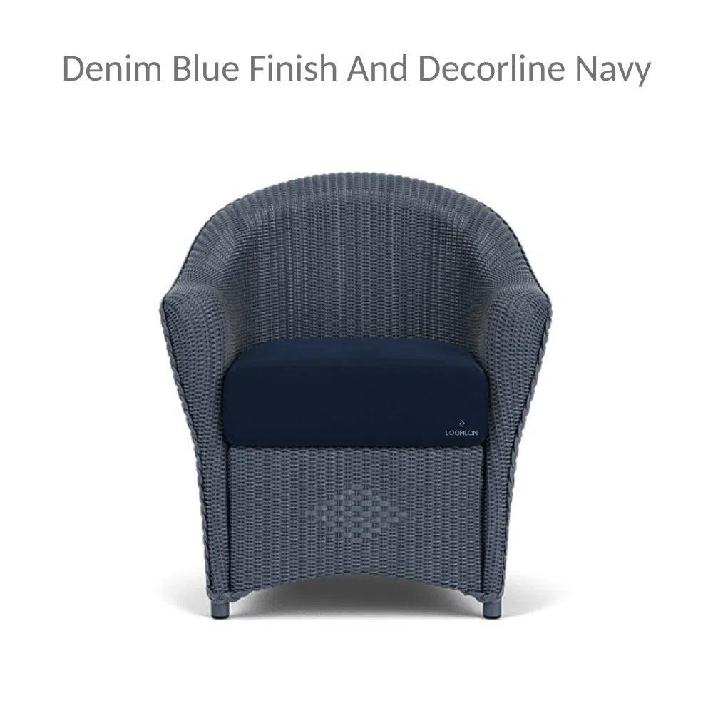 Reflections Wicker Dining Chair Sunbrella Cushion - LOOMLAN - Lloyd Flanders - Outdoor Dining Chairs