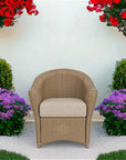 Reflections Wicker Dining Chair Sunbrella Cushion - LOOMLAN - Lloyd Flanders - Outdoor Dining Chairs
