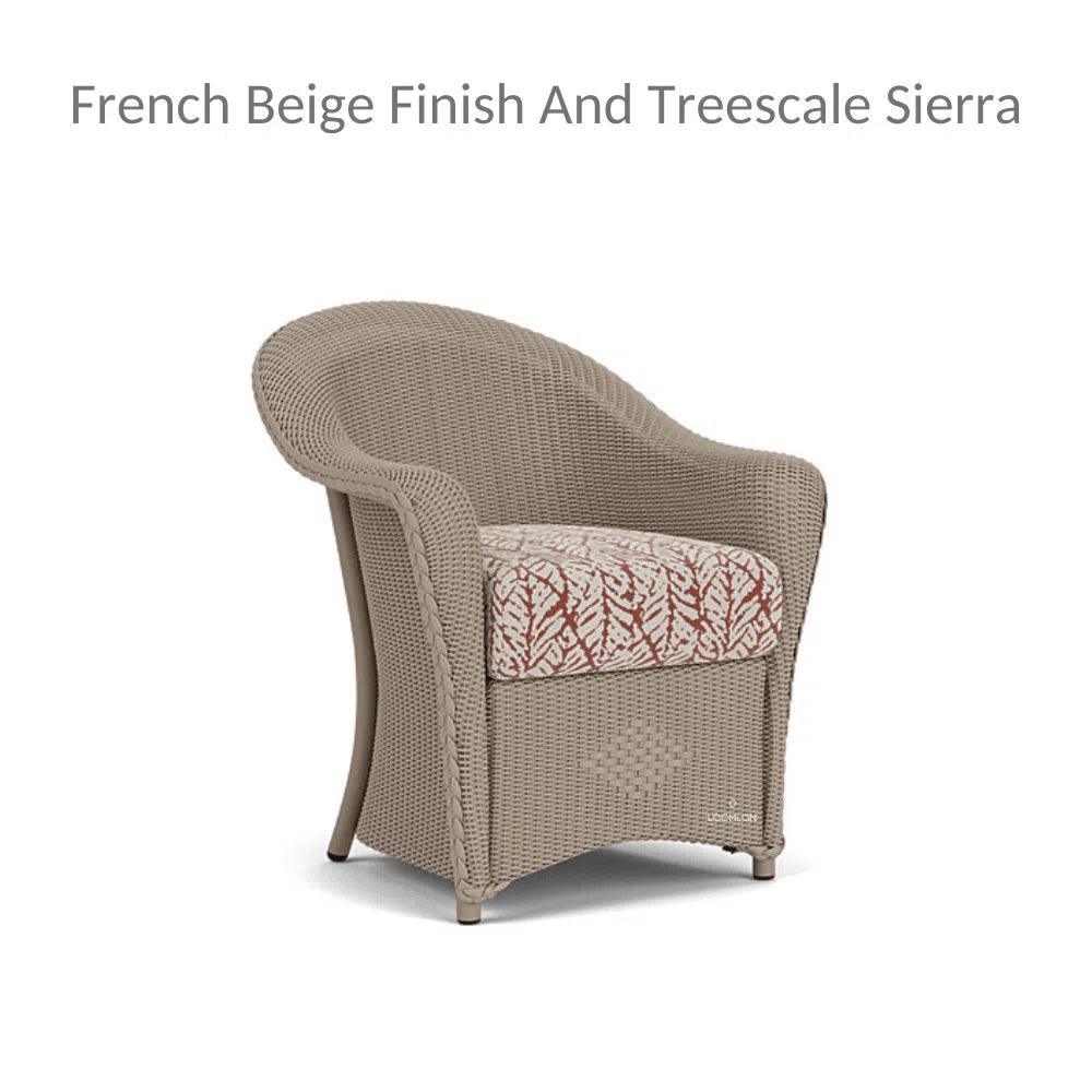 Reflections Wicker Dining Chair Sunbrella Cushion - LOOMLAN - Lloyd Flanders - Outdoor Dining Chairs