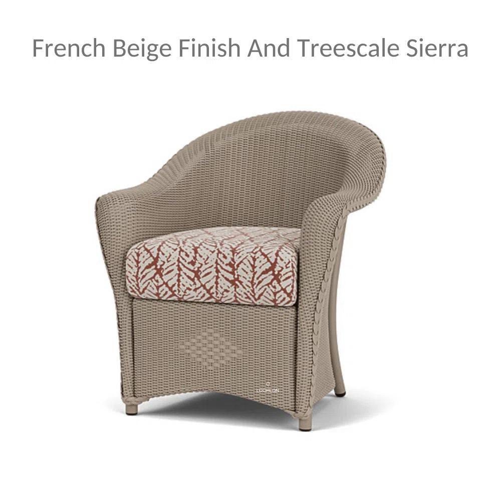 Reflections Wicker Dining Chair Sunbrella Cushion - LOOMLAN - Lloyd Flanders - Outdoor Dining Chairs