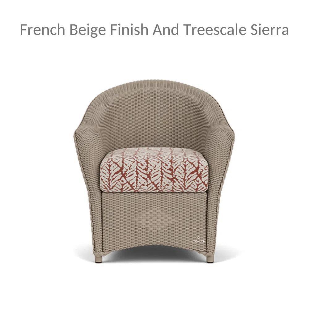 Reflections Wicker Dining Chair Sunbrella Cushion - LOOMLAN - Lloyd Flanders - Outdoor Dining Chairs